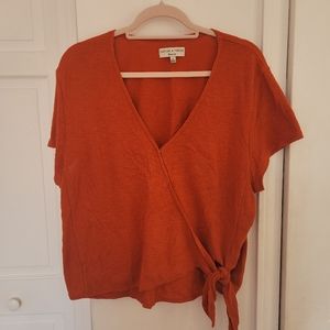 Madewell Texture and Thread Wrap Top